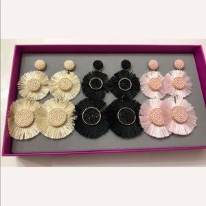 New Baublebar Fringe Drop Earrings Set (3 pairs)